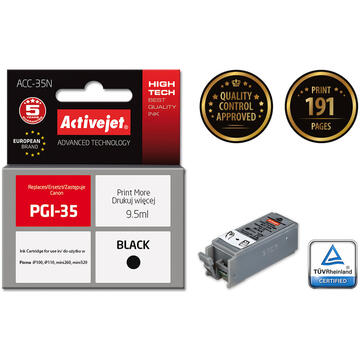 Activejet ACC-35N ink for Canon printer; Canon PGI-35 replacement; Supreme; 9.5 ml; black