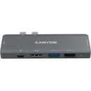 Canyon DS-5 7-in-1 Hub for a MacBook Grey