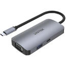 UNITEK UNITEK P5 Trio USB 3.2 Gen 1 (3.1 Gen 1) Type-C 5000 Mbit/s Grey