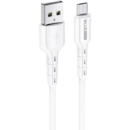 Cablu Date si Incarcare USB la MicroUSB Blue Power BDU01 Novel, 1 m, 2.4 A, Alb 
