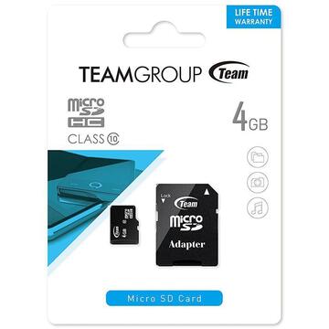 Card memorie Team Group MICRO SD CARD 4GB CU ADAPTOR TEAMGROUP