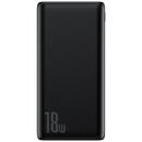 Baseus Bipow 15W, 10000 mAh, 2x USB, 1x USB-C, 1x MicroUSB, Black
