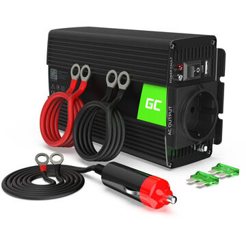 Green Cell INV03DE power adapter/inverter Auto/Indoor 500 W Black