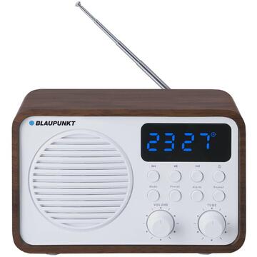 Portable radio with Bluetooth and USB BLAUPUNKT PP7BT, colour: brown wood/white