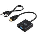 SAVIO SAVIO HDMI (M) – VGA (F) Adapter with audio CL-23/B Black
