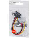 SAVIO SAVIO Power cable MOLEX 4 pin (M) – SATA 15 pin (F) 0,18m AK-10