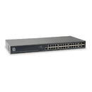 LevelOne GEP-2681 TURING 26-PORT L3 LITE MANAGED GIGABIT POE SWITCH, 24 POE OUTPUTS, 185W, 2 X SFP/RJ45 COMBO