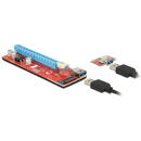 Delock DeLOCK Riser Card PCI x1> x16 USB cable - power connector