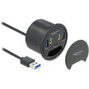 Delock 3P table hub 1xUSB-C + 2xUSB-A + HD - 62794