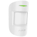 AJAX wireless PIR, 12/9 metri, 88/180 grade, pet immunity, RF 1200 metri, alb