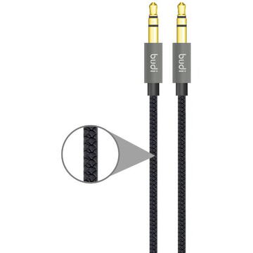 Accesorii Audio Hi-Fi Budi Cablu Audio Jack 3.5mm la Jack 3.5mm 1.2m Black -T.Verde 0.1 lei/buc