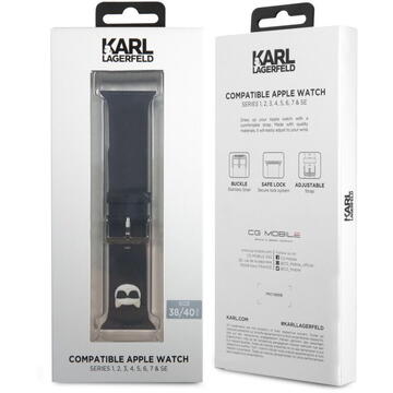 Karl Lagerfeld Curea Choupette Head Apple Watch 38mm / 40mm Negru
