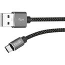 Budi Budi Cablu USB MicroUSB Black 3m (impletitura textila) -T.Verde 0.1 lei/buc
