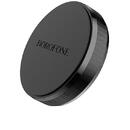Borofone Borofone Suport Auto BH7 Platinum Magnetic Black (adeziv)
