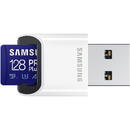 Samsung microSDXC PRO Plus 128GB, Class 10, UHS-I U3, V30, A2 + Adaptor