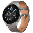 Watch GT 3 Pro 46mm Titanium Case with Gray Leather Strap