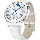 Watch GT 3 Pro 43mm Ceramic Case with White Leather Strap