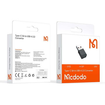 Mcdodo Adaptor OTG Type-C la USB 2.0 5A Black-T.Verde 0.1 lei/buc