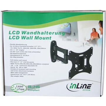 InLine Wall Bracket for TFT / LED / Plasma 58 - 107cm 23 - 42&quot; max. 30kg