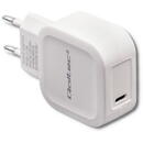 QOLTEC Qoltec 51706 charger | 20W | 5-12V | 1.67-3A | USB type C | PD | White