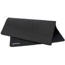 Manhattan XL Gaming Mousepad Smooth Top Surface Mat (Clearance Pricing), Large nylon fabric surface area to improve tracking for better mouse performance (400x320x3mm), Non Slip Rubber Base, Waterproof, Stitched Edges, Black, Lifetime Warranty, Retai