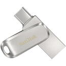 SanDisk Ultra Dual Drive Luxe USB flash drive 256 GB USB Type-A / USB Type-C 3.2 Gen 1 (3.1 Gen 1) Stainless steel