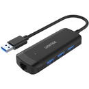 UNITEK UNITEK uHUB Q4+ USB 3.2 Gen 1 (3.1 Gen 1) Type-A 5000 Mbit/s Black