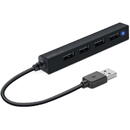 SpeedLink SNAPPY SLIM Hub USB 2.0 - 4x - black