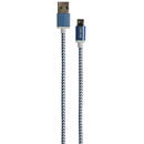 Grixx Cablu date GRIXX - Micro USB to USB, impletit, lungime 1m - albastru/alb