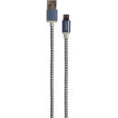 Grixx Cablu date GRIXX - Micro USB to USB, impletit, lungime 3m - albastru/alb