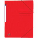 Dosar A4, carton MultiStrat 390g/mp, cu elastic, OXFORD Top File - rosu