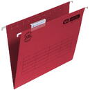 Dosar suspendabil cu eticheta, bagheta metalica, carton 330g/mp, ELBA Verticfile Ultimate - rosu