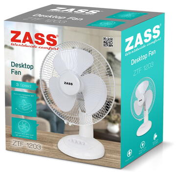 Ventilator ZASS ZTF 1203, Alb