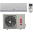 ZASS ZAC 09/ILN Inverter, 9000 BTU, Clasa A++, Ionizare, Auto-Curatare, Filtru cu Carbon, Alb, Kit de instalare inclus