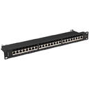 Lanberg patch panel 24 port 1U Cat.7 FTP Black PPS7-1024-B