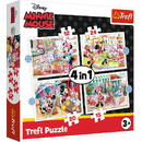 Puzzle 4w1 Minnie z przyjaciółmi (34355)