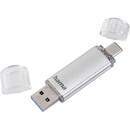 Hama "C-Laeta" USB Stick, USB-C USB 3.1/3.0, 128 GB, 40 MB/s, Argintiu