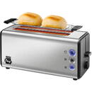 Unold Toaster 38915 OnyxDuplex, 1400W, 5 trepte, Argintiu/Negru
