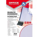 Office Products Coperta plastic PVC, 200 microni, A4, 100/top Office Products - albastru transparent