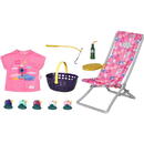 Zapf ZAPF Creation BABY born Weekend Fishing, doll accessories (dress, deck chair with table, soda bottle, basket, 5 ducks and rod)