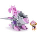 Spinmaster Spin Master Paw Patrol Dino Rescue Skyes Basic Vehicle, Toy Vehicle (Pink/Grey, Includes Dog Figure and Surprise Dino)