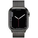 Apple Watch 7 GPS 41mm Graphite Stainless Steel Case with Graphite Milanese Loop
