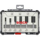 Bosch cutter set 6 pcs Straight 1/4 