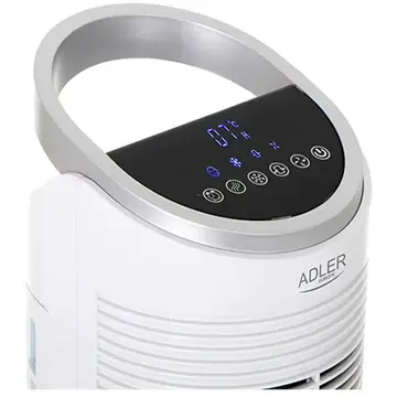 Racitor de aer Adler AD 7855 Tower Air 60 W, Oscillation, Diametru 60 cm Alb