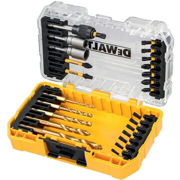 DeWALT EXTREME FLEXTORQ screwdriver bit set DT70735T-QZ, 25 pieces, drill & bit set (yellow, incl. Magnetic bit ring)