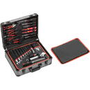 Gedore GEDORE red ALLROUND universal set in aluminum case, 138 pieces, tool set (with reversible ratchet, SW 8mm - 24mm)