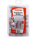 Fischer fischer practical helpers for outdoor and wet rooms, stainless steel, dowels (light grey/red, 130 pieces)
