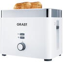 Graef Toaster TO 61 Prajitor paine 2 felii, 1000 W, 6 trepte prajire,Alb