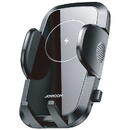 JOYROOM Joyroom Suport Auto cu incarcare Wireless Black 15W (cablu type-c inclus, prindere la sistemul de ventilatie, rotatie 360°)