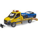 BRUDER Bruder MB Sprinter car transporter with light & sound module, model vehicle (orange/blue, incl. Roadster)